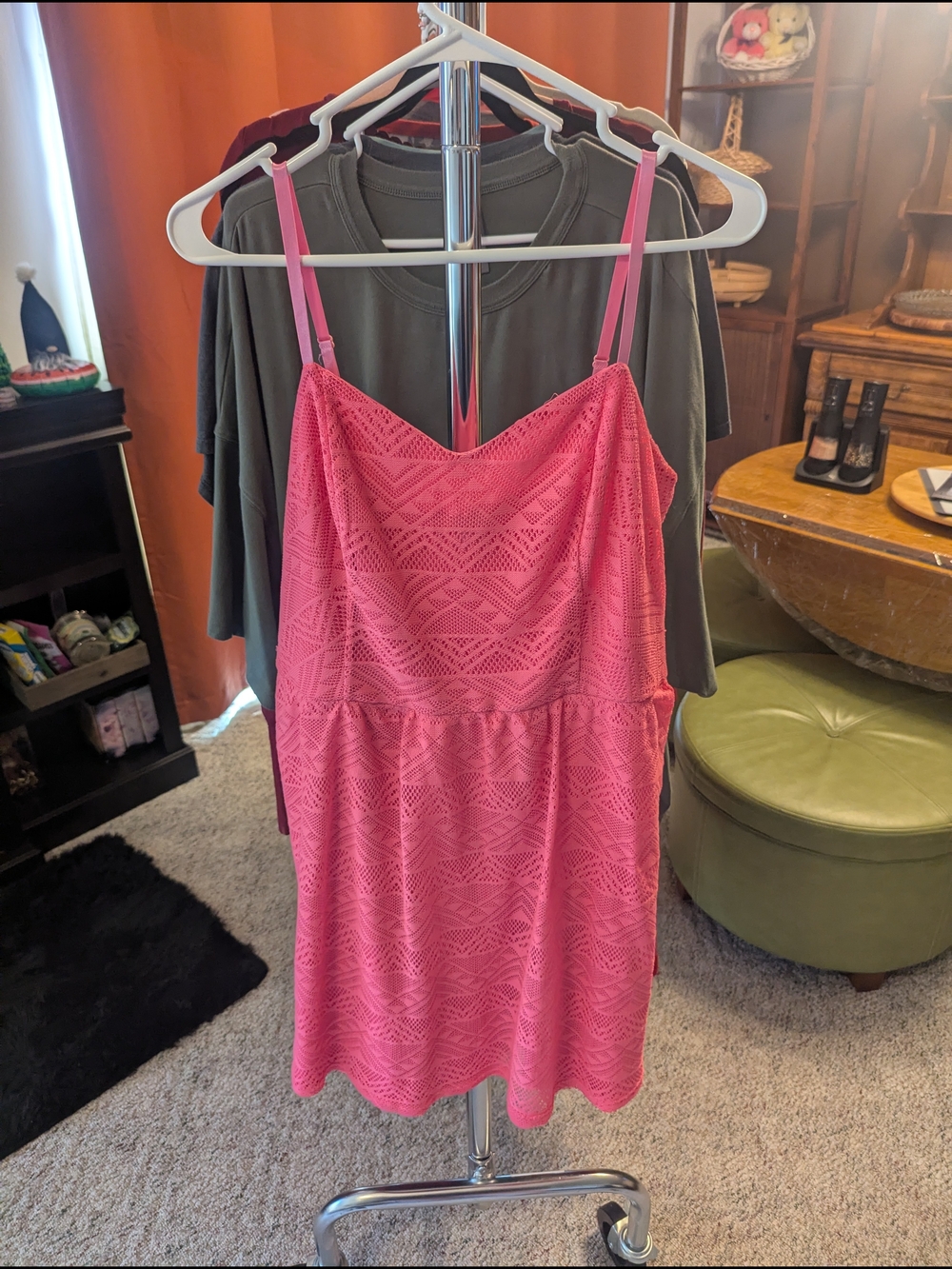 ⚡Deb 2X Pink Lace Overlay Cami Mini Dress